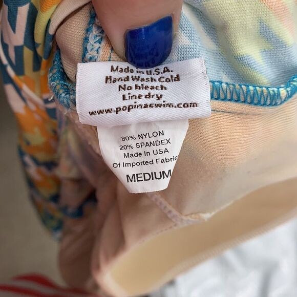 Popina One Piece Swimsuit‎ Vintage Style Sz Med - Picture 7 of 8